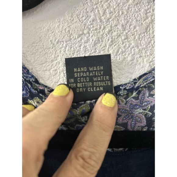 Vintage ZASHI Blue Floral Fairy Grunge 2 Pc Boho Tank Dress Maxi Top Set Size S - Picture 6 of 16